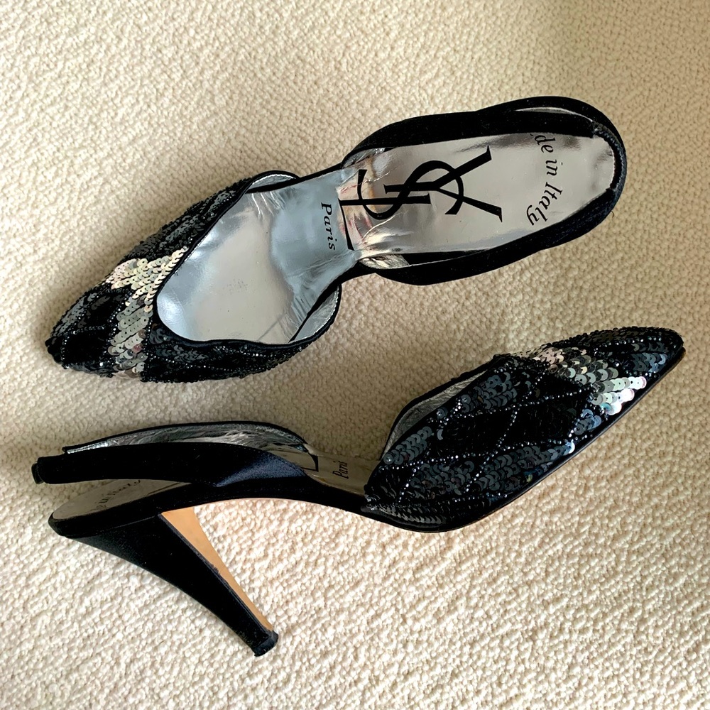 Sequin YSL heels